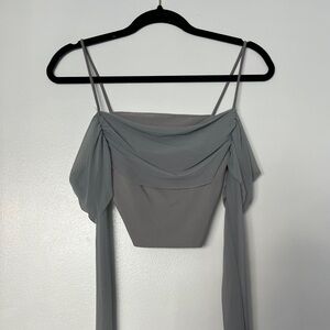 Elegant Gray Women's Top